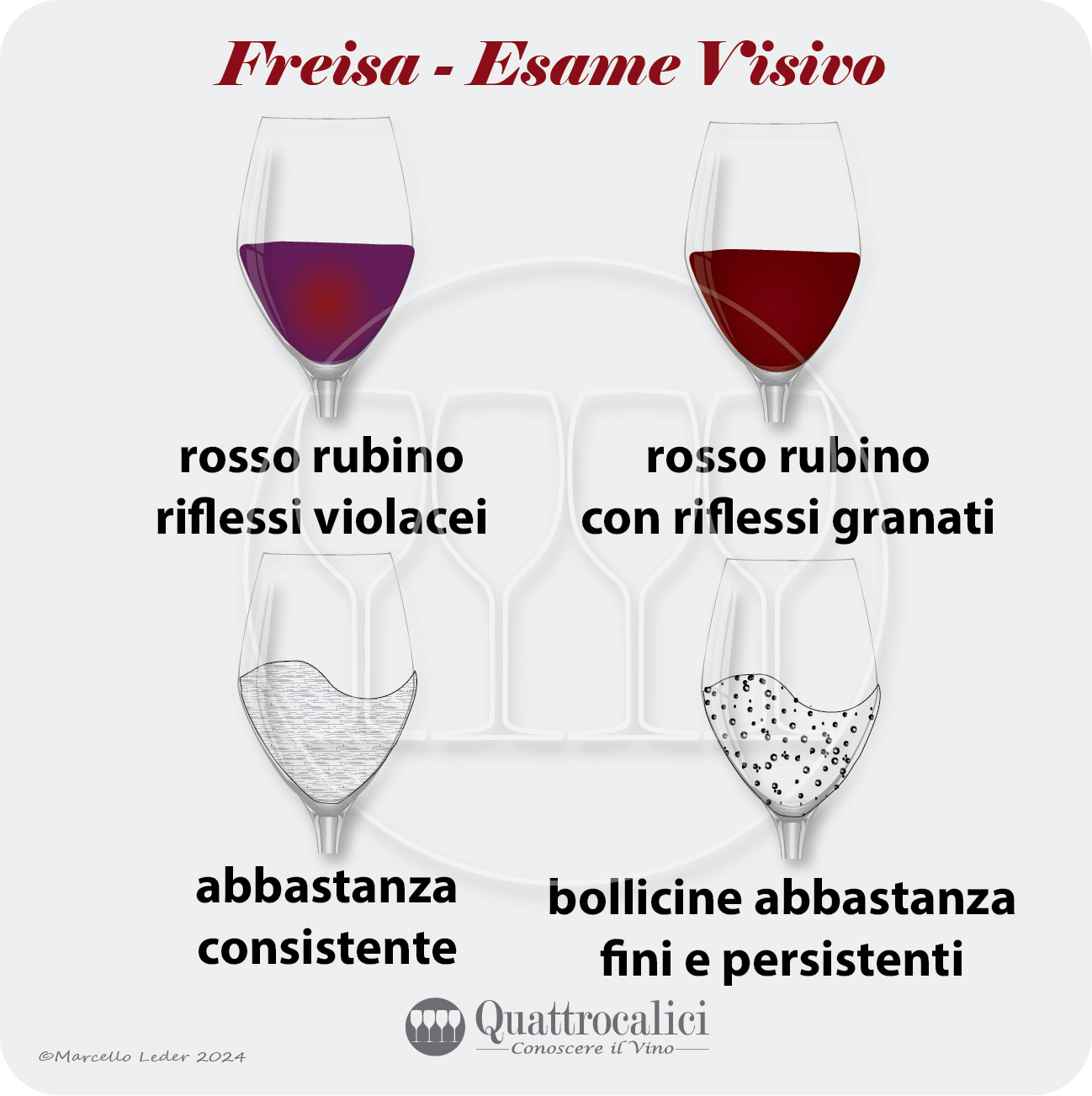 L'esame visivo dei vini Freisa