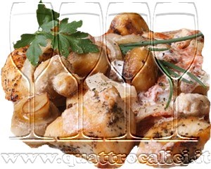 Fricassea di tacchino ai funghi porcini