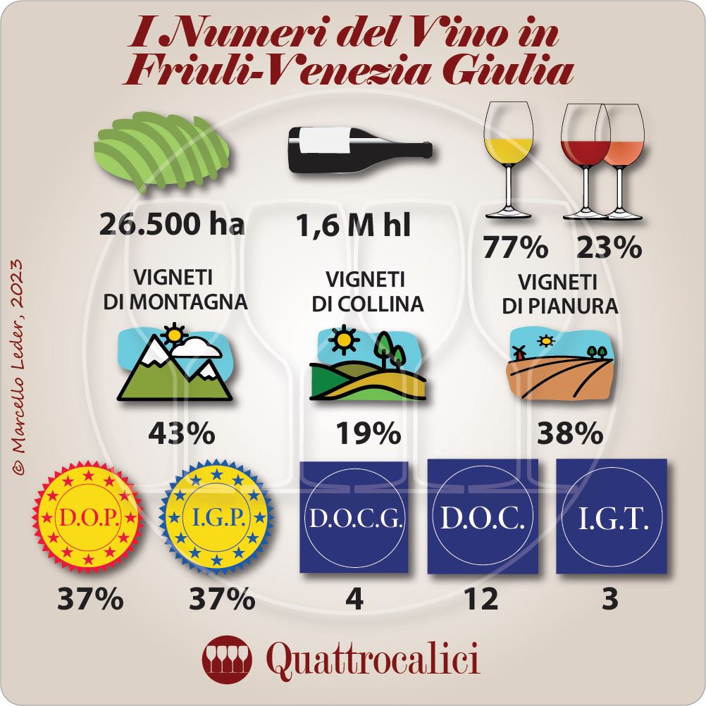 i numeri del vino in friuli-venezia giulia