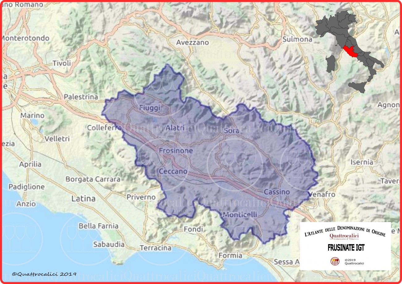 Frusinate IGT Cartina