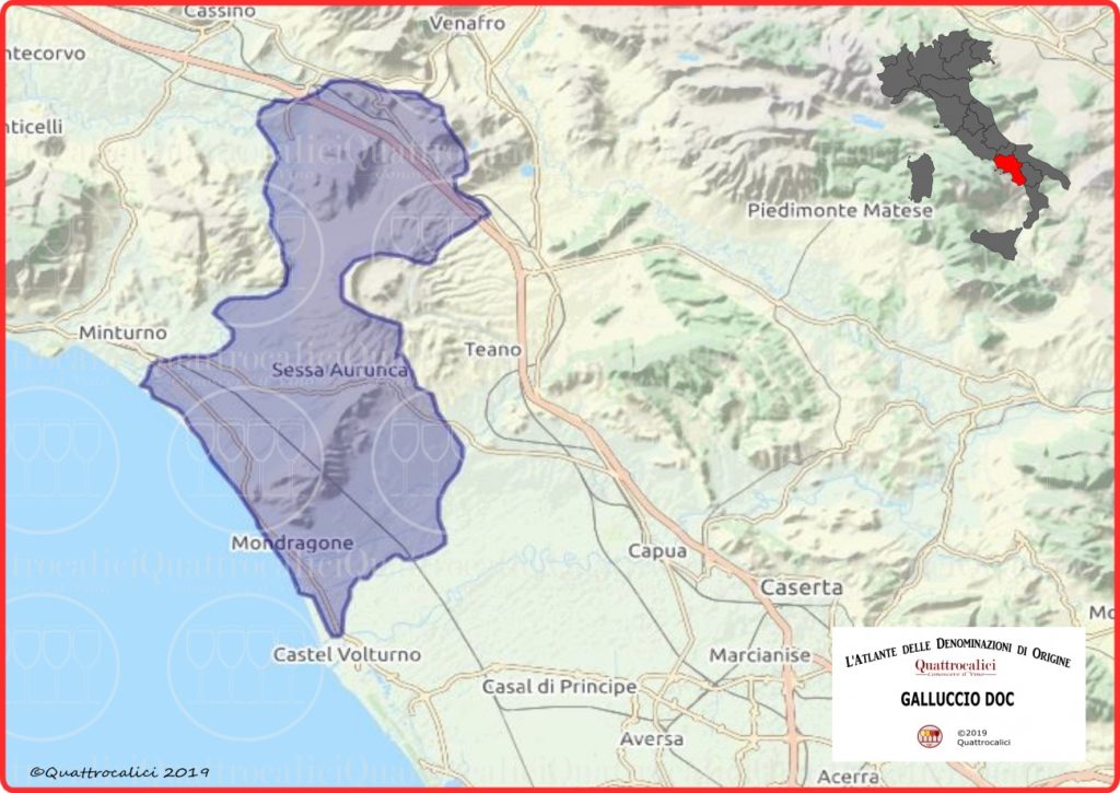 Galluccio DOC cartina