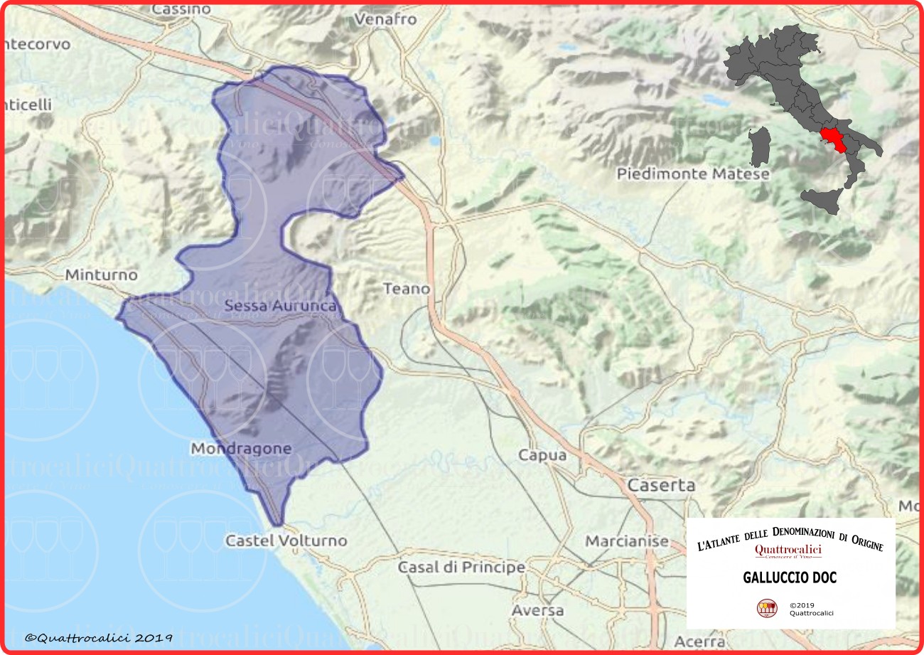 Galluccio DOC cartina