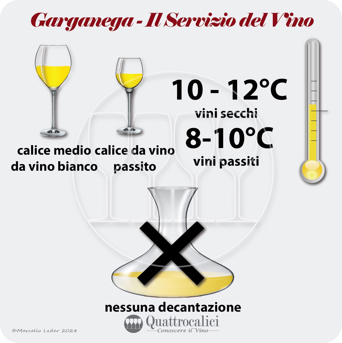Il servizio dei vini Garganega