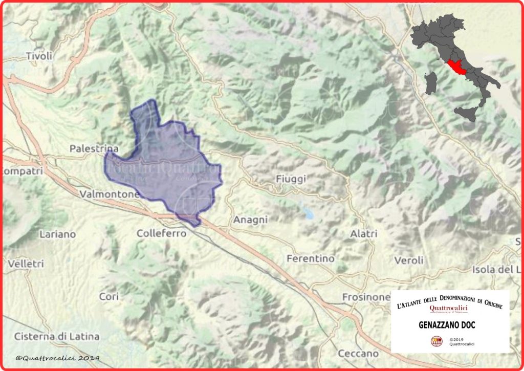 Genazzano DOC Cartina Denominazione