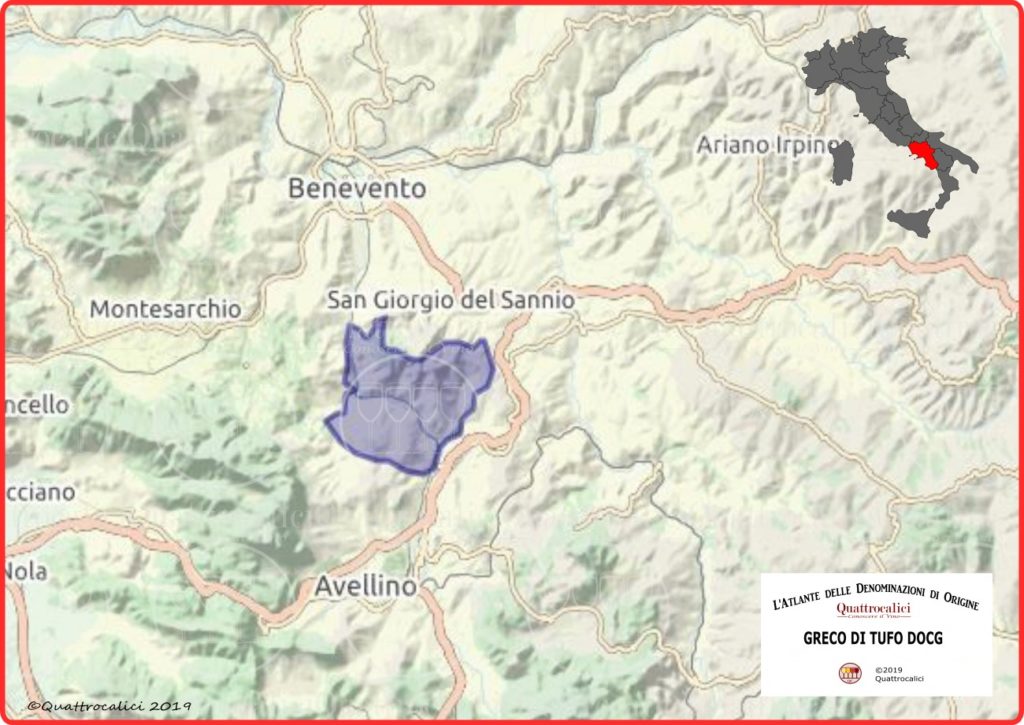 greco di tufo docg cartina