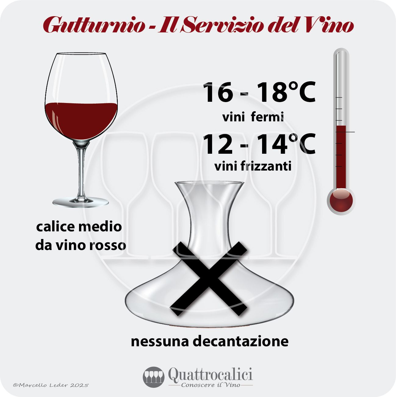 Il servizio dei vini Gutturnio