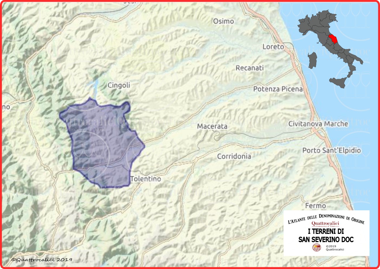 Cartina I Terreni di San Severino DOC
