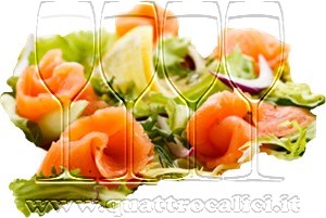 Insalata al salmone e perline