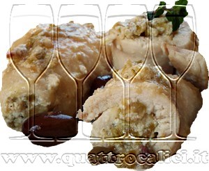 Involtini di pollo alle acciughe e capperi