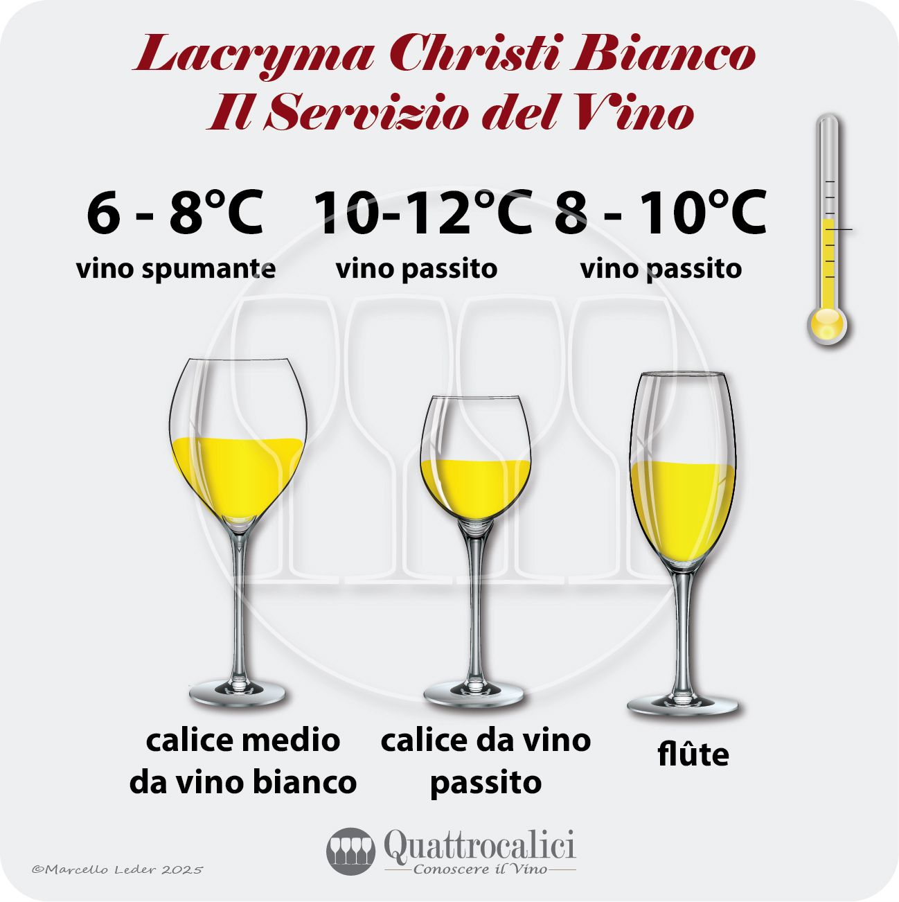 Il servizio dei vini Lacryma Christi bianco