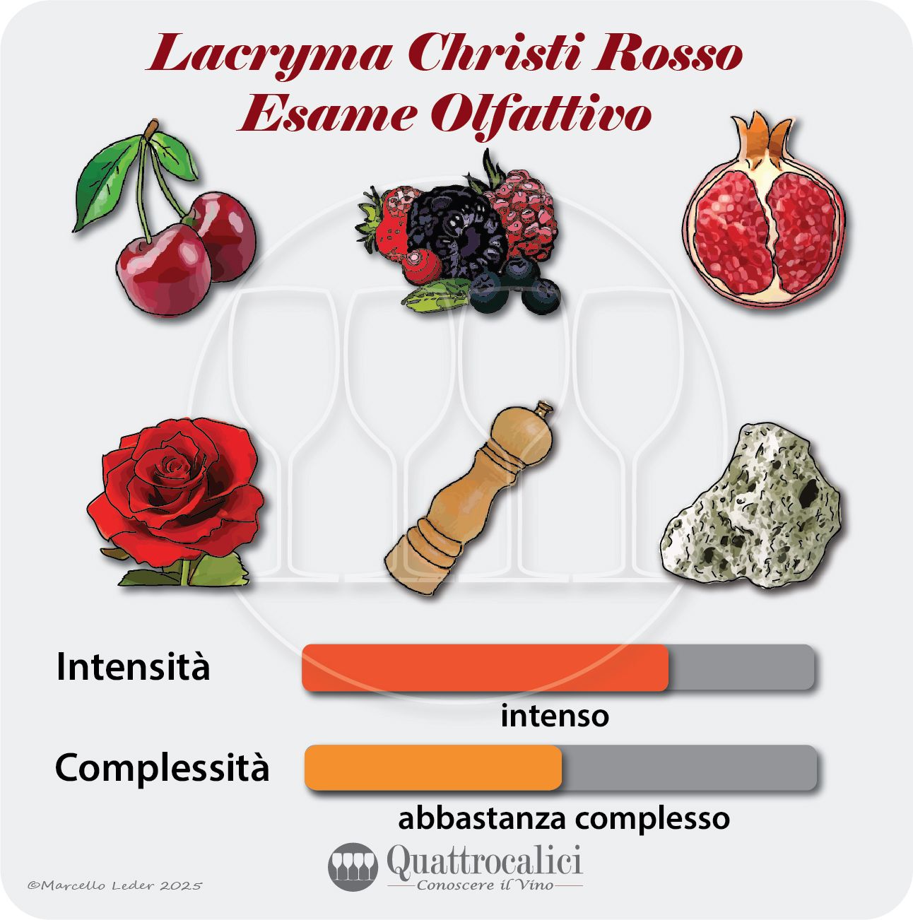 L'esame olfattivo dei vini Lacryma Christi Rosso