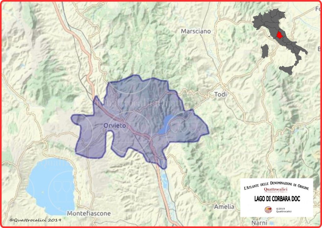 Lago di Corbara DOC Cartina