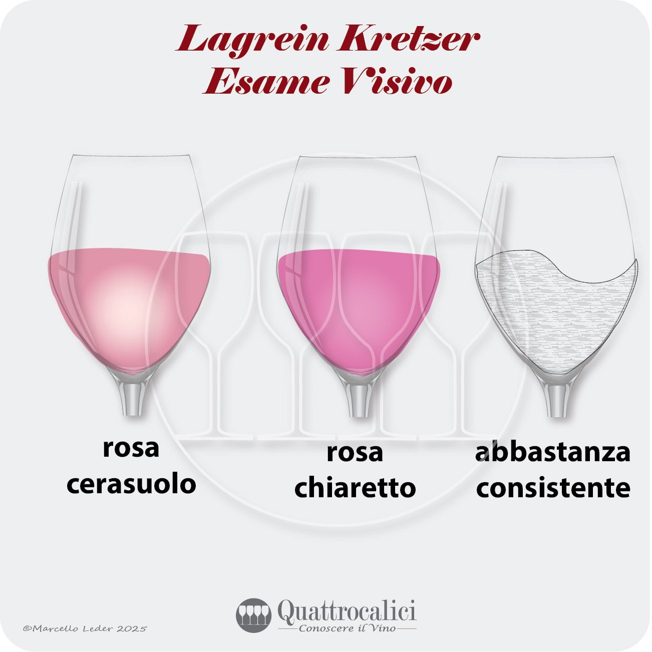 L'esame visivo dei vini Lagrein Kretzer