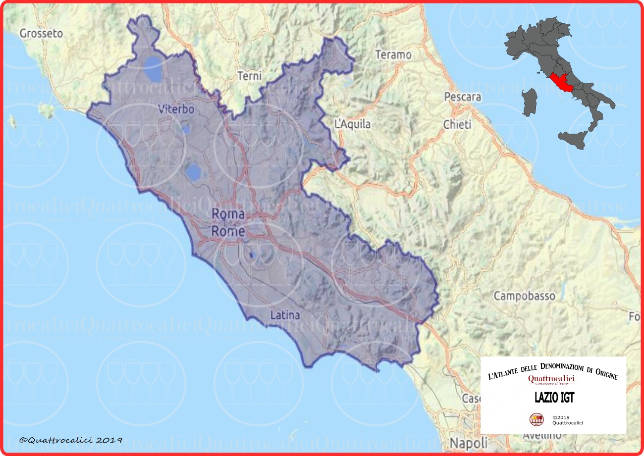 Lazio IGT Cartina