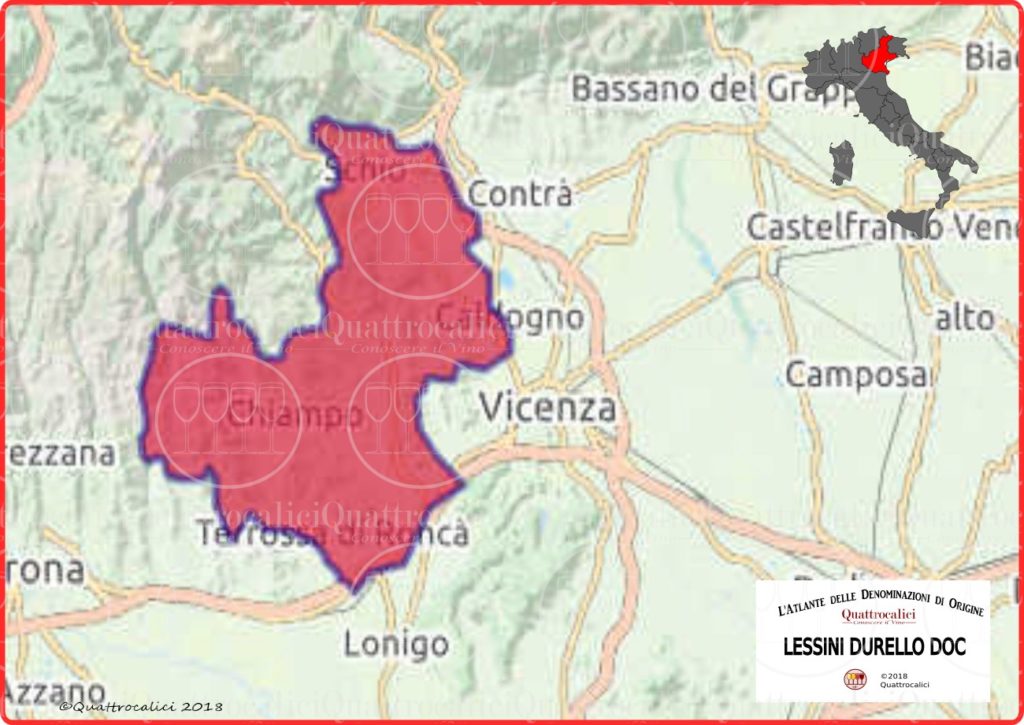 Cartina Lessini Durello DOC