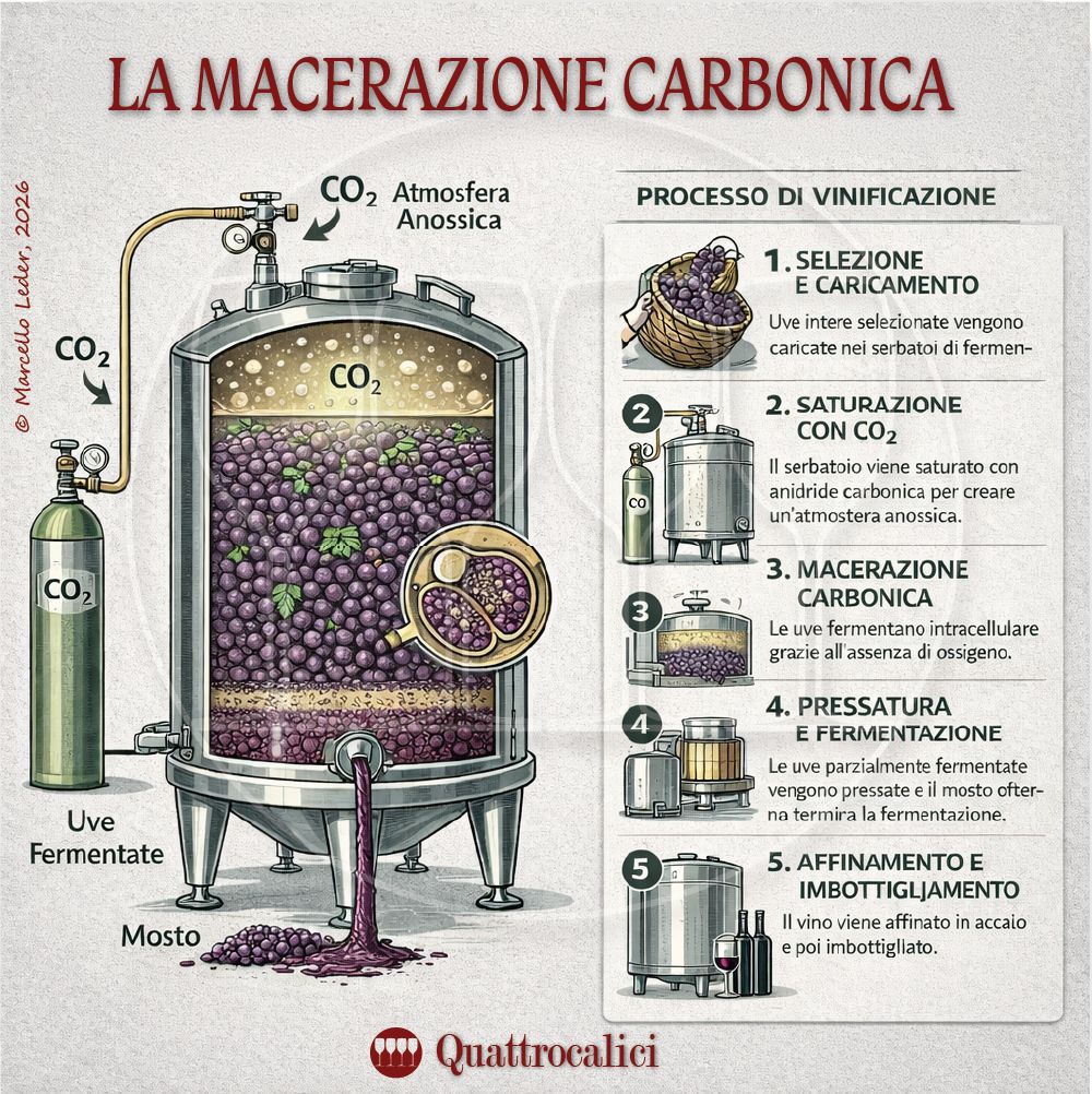 La macerazione carbonica e il vino novello