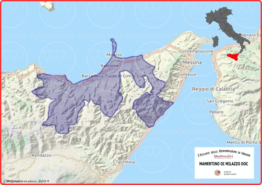 mamertino di milazzo doc cartina