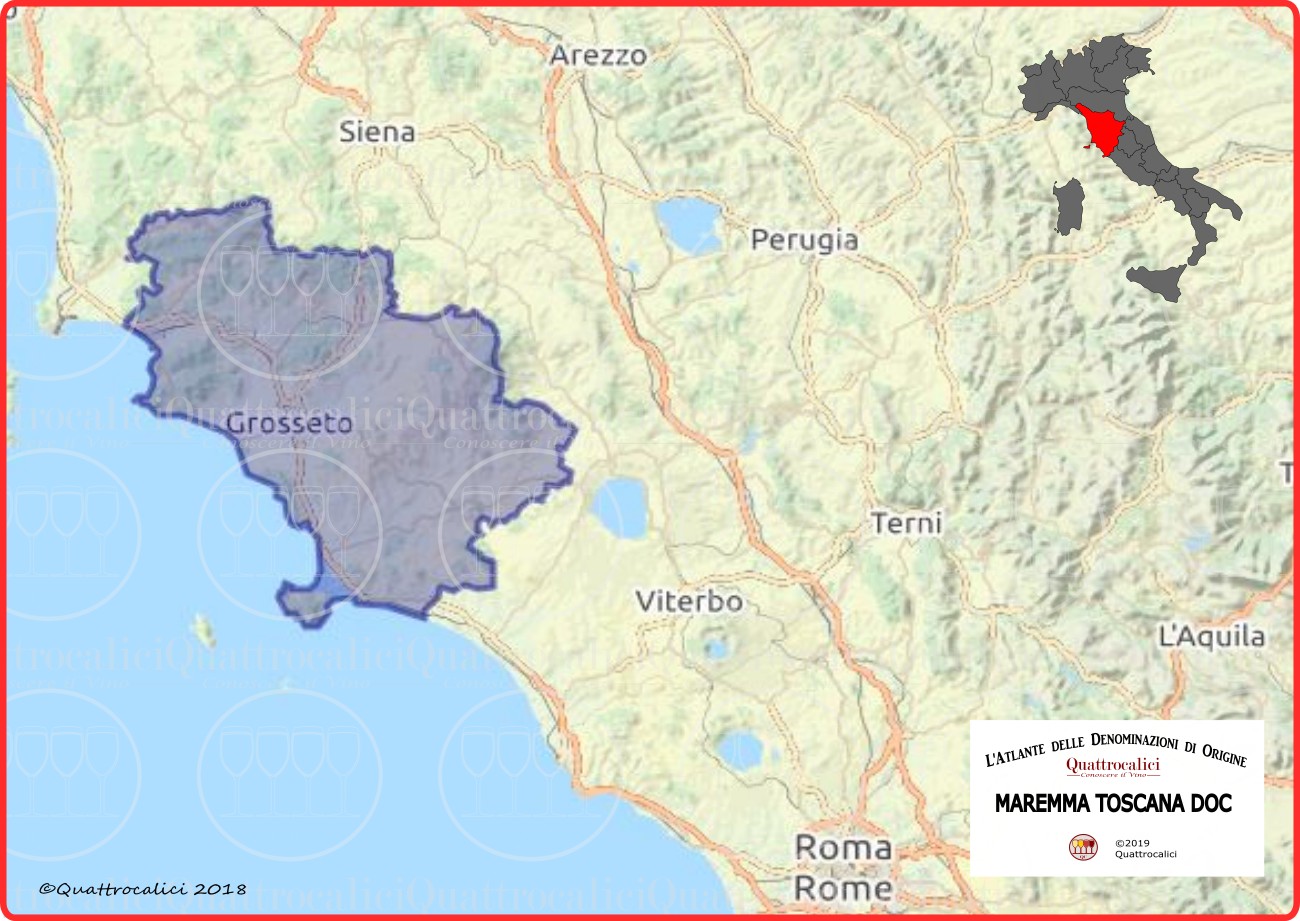 Cartina Maremma Toscana DOC