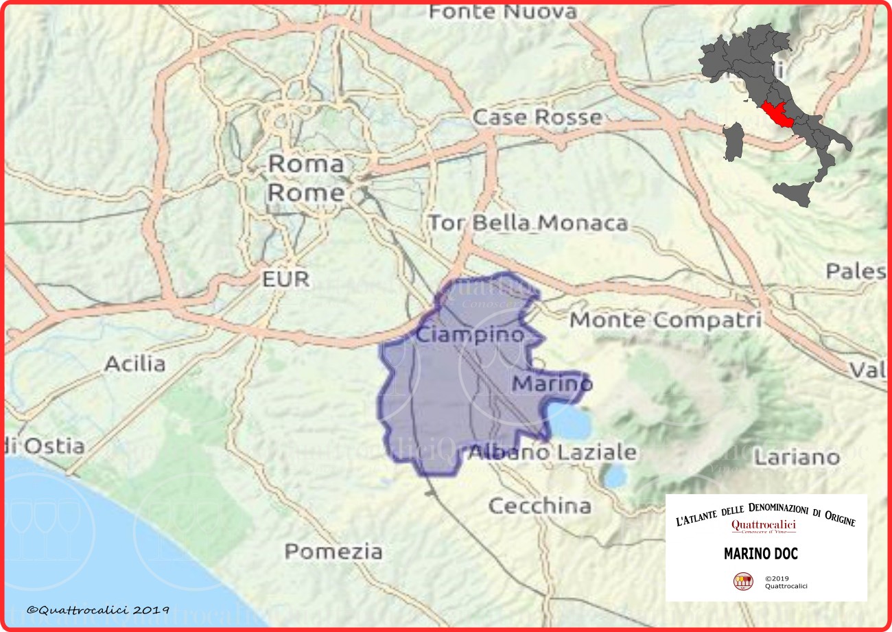 Marino DOC Cartina Denominazione