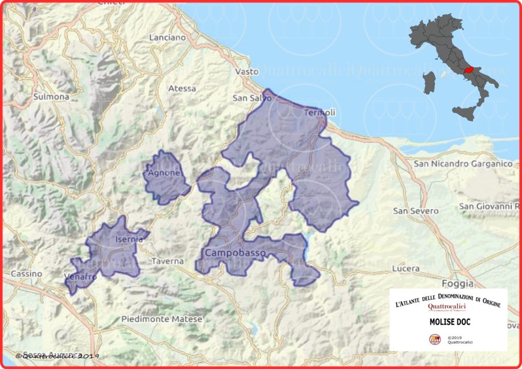 Molise o del Molise DOC cartina