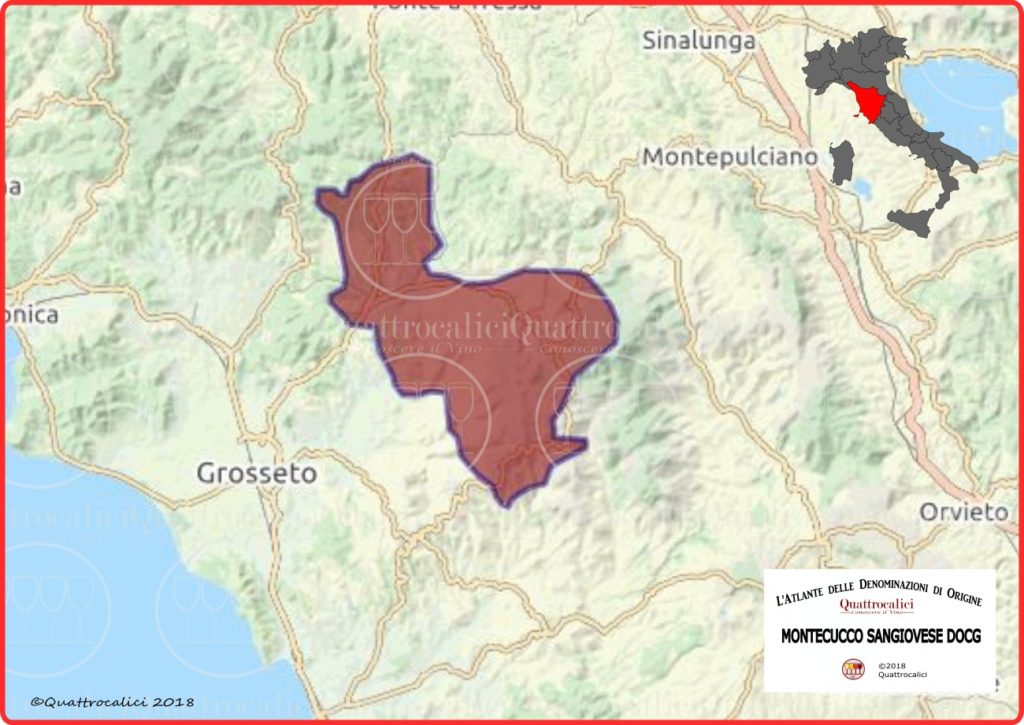 Montecucco Sangiovese DOCG cartina