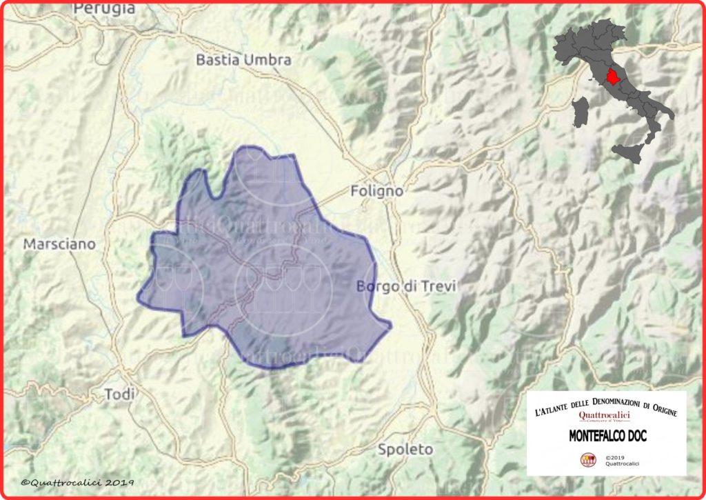 Montefalco DOC Cartina