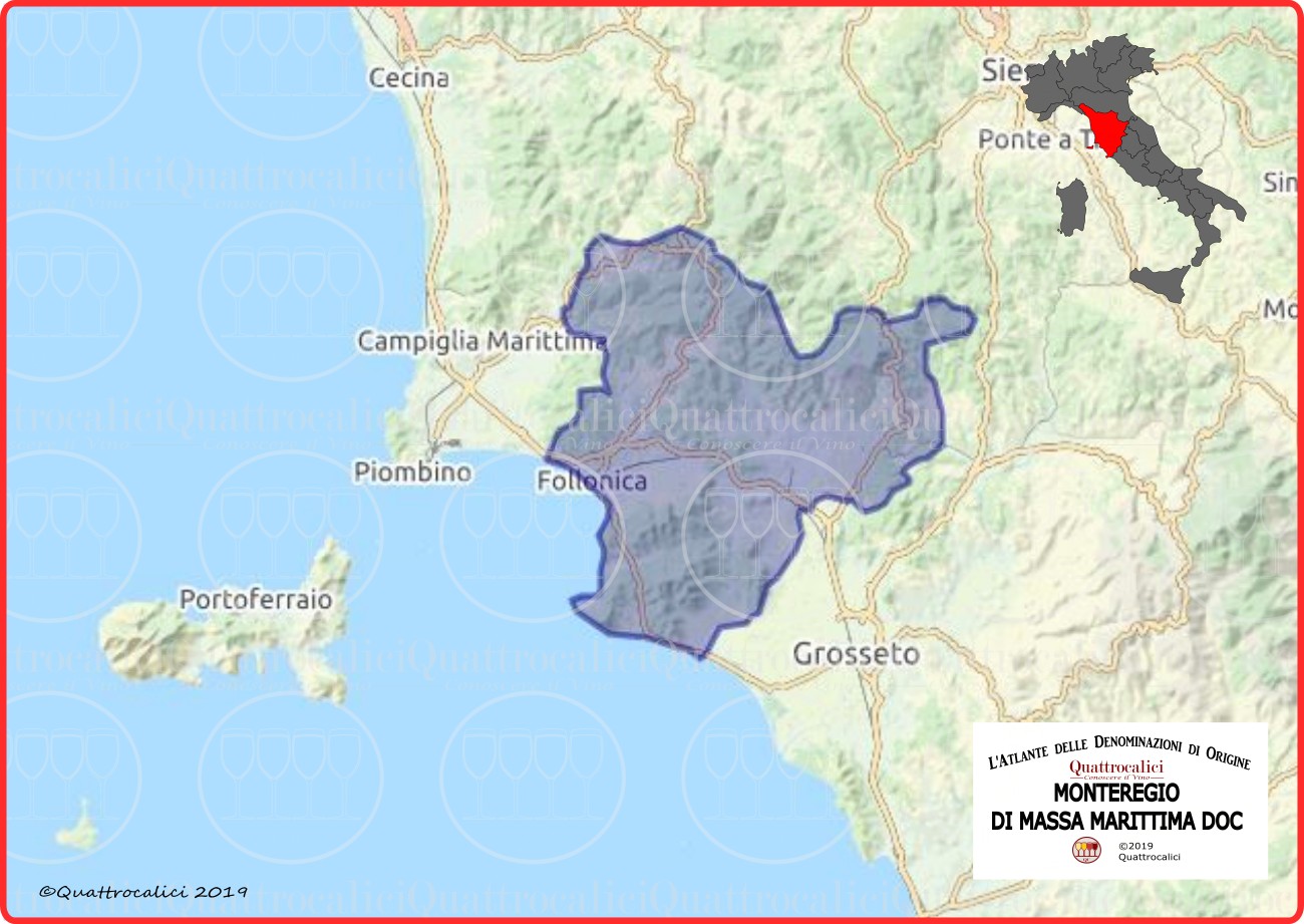 Cartina Monteregio di Massa Marittima DOC