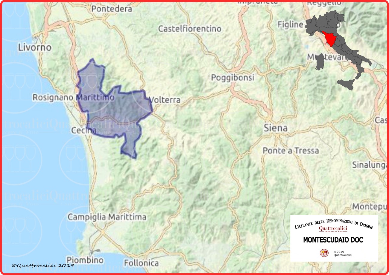 Cartina Montescudaio DOC