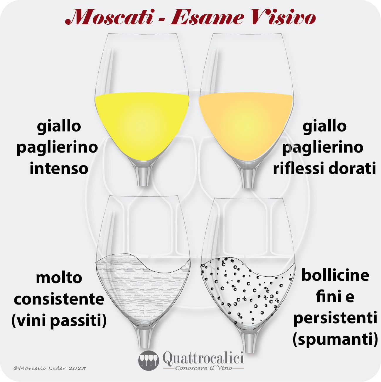 L'esame visivo dei vini Moscati