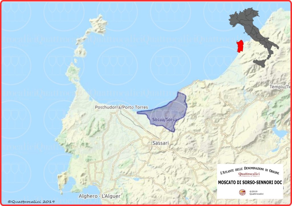 moscato di sorso-sennori doc cartina