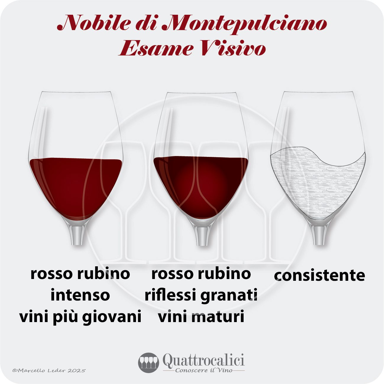 L'esame visivo dei vini Nobile di Montepulciano
