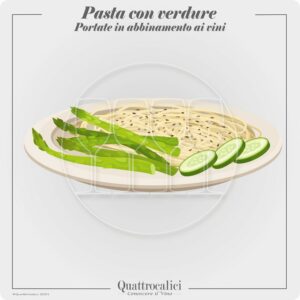 Piatti di pasta con erbe o verdure