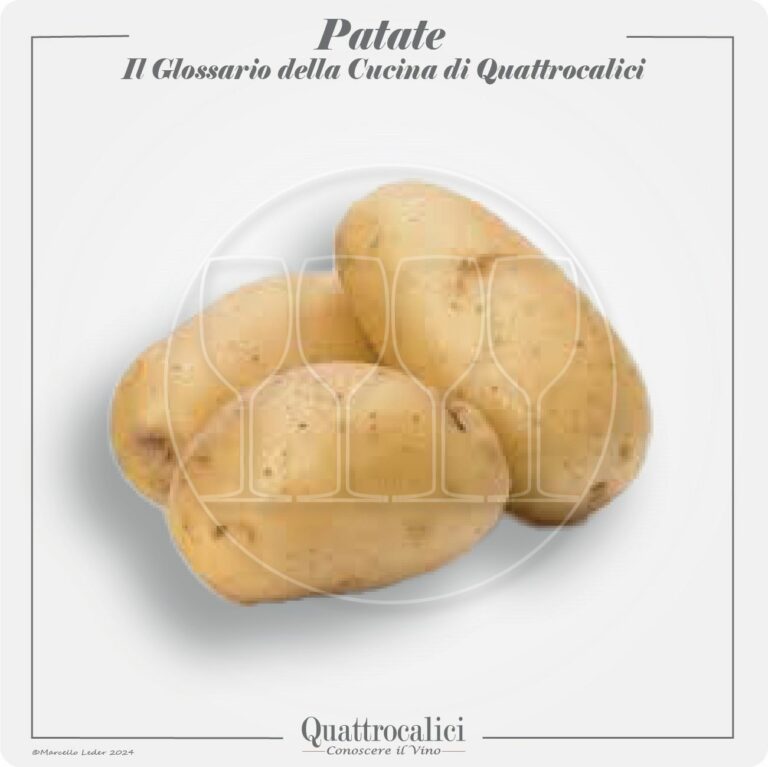 le patate in cucina e con i vini