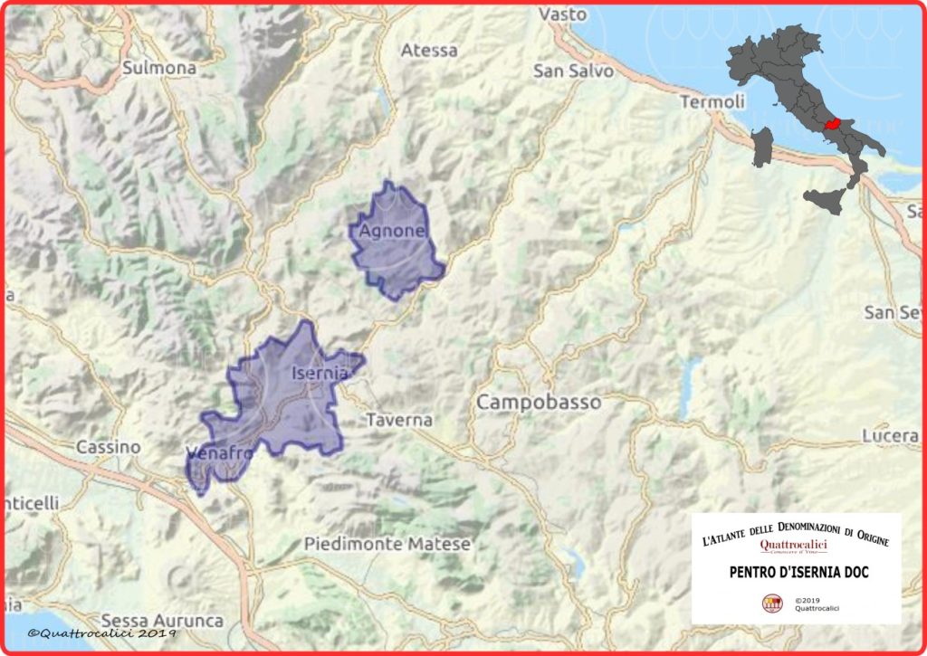 Pentro d'Isernia DOC cartina