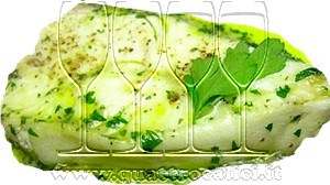 Pesce persico in teglia alla crema verde