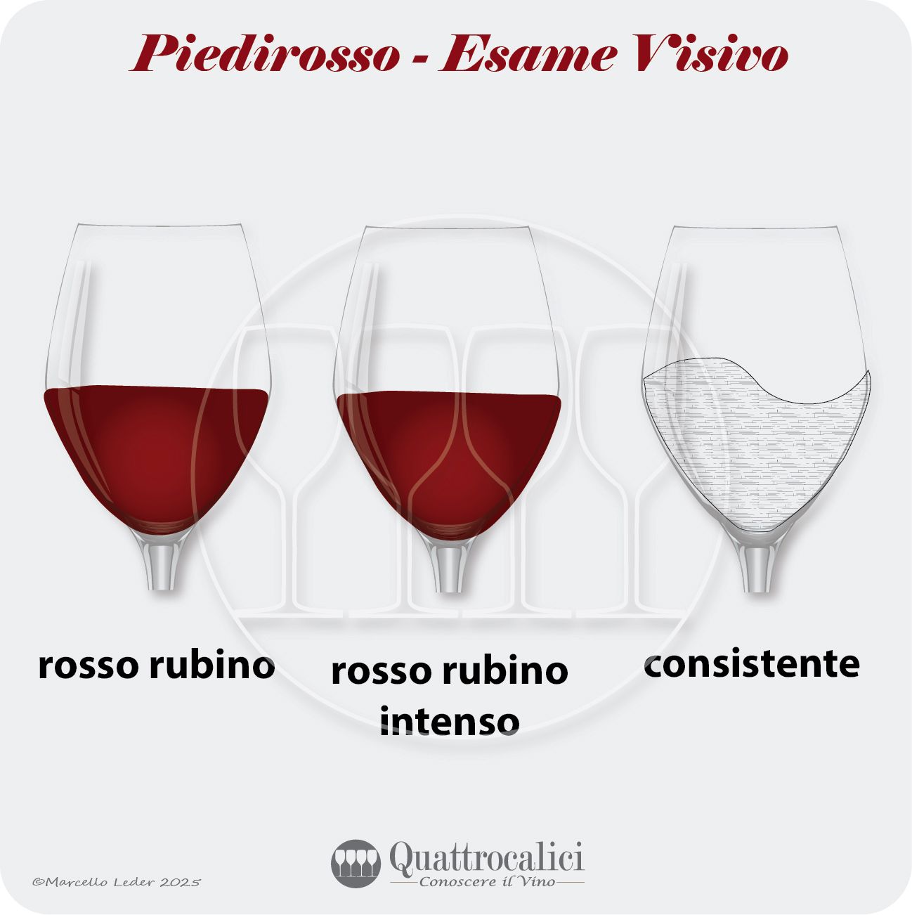L'esame visivo dei vini Piedirosso