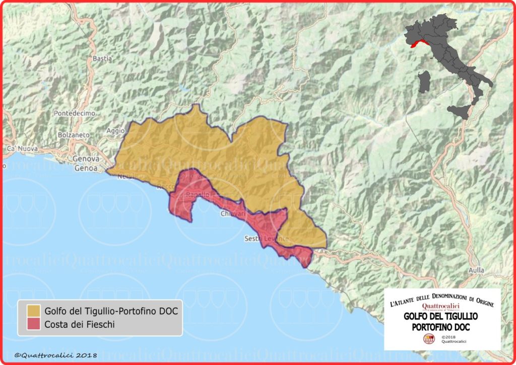 Golfo del Tigullio-Portofino DOC cartina