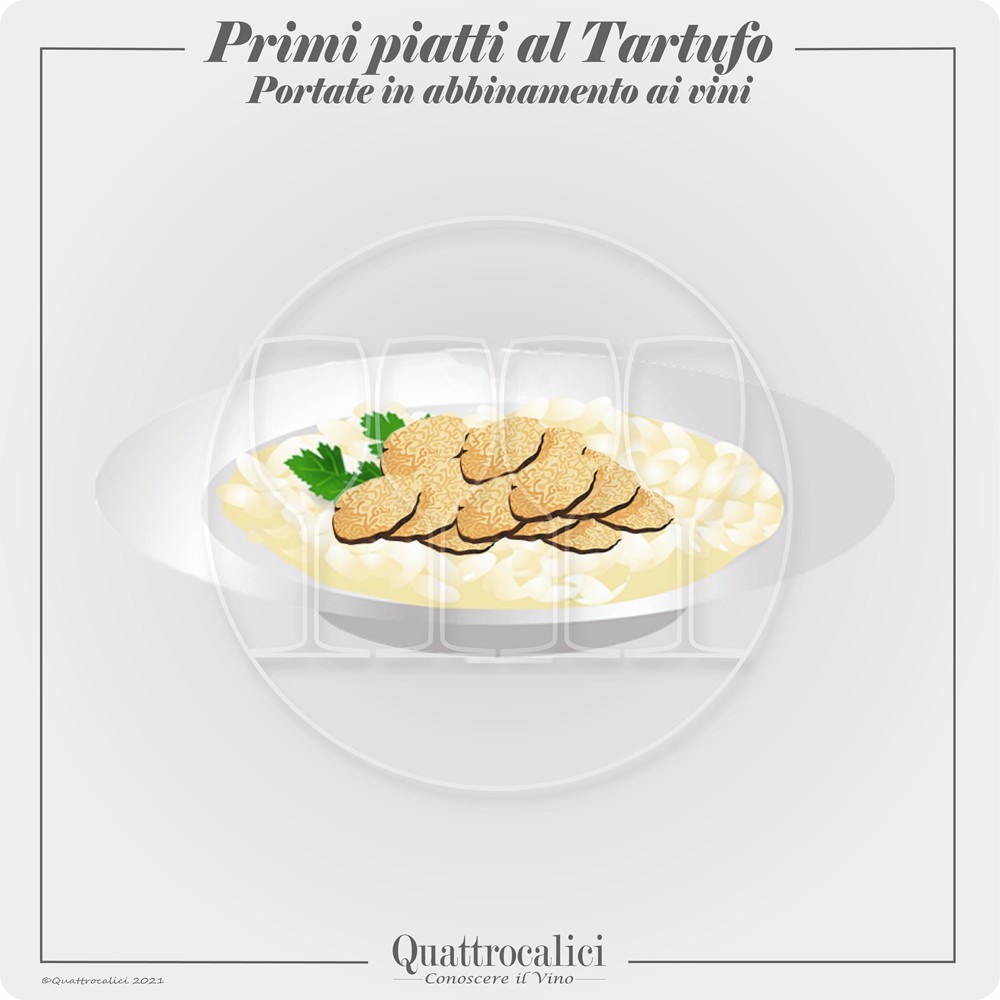 primi piatti al tartufo e vini in abbinamento