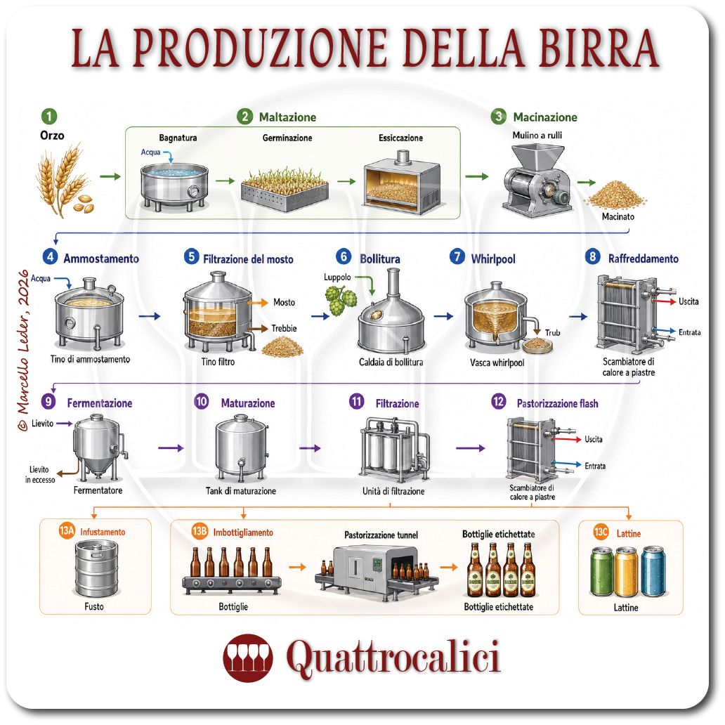 La produzione della birra
