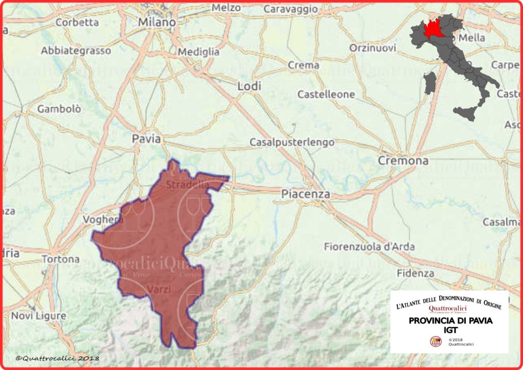 cartina provincia di pavia igt