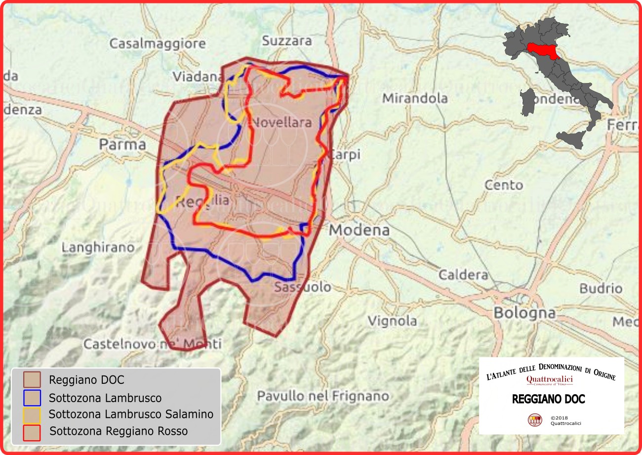 Reggiano DOC cartina