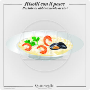 risotti di pesce e vini in abbinamento