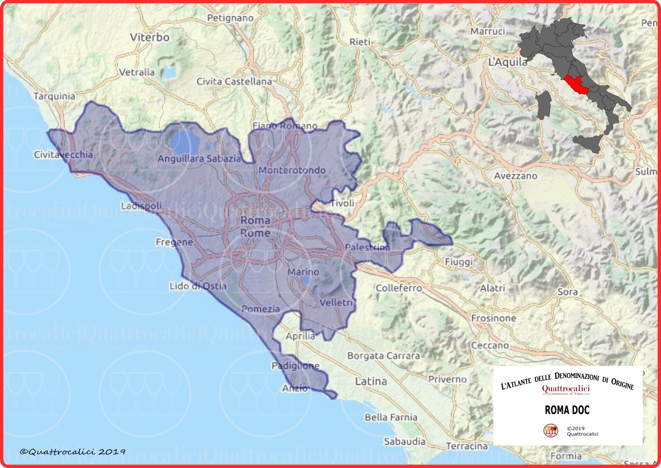 Roma DOC Cartina Denominazion