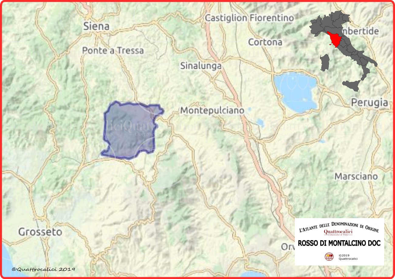 Cartina Rosso di Montalcino DOC