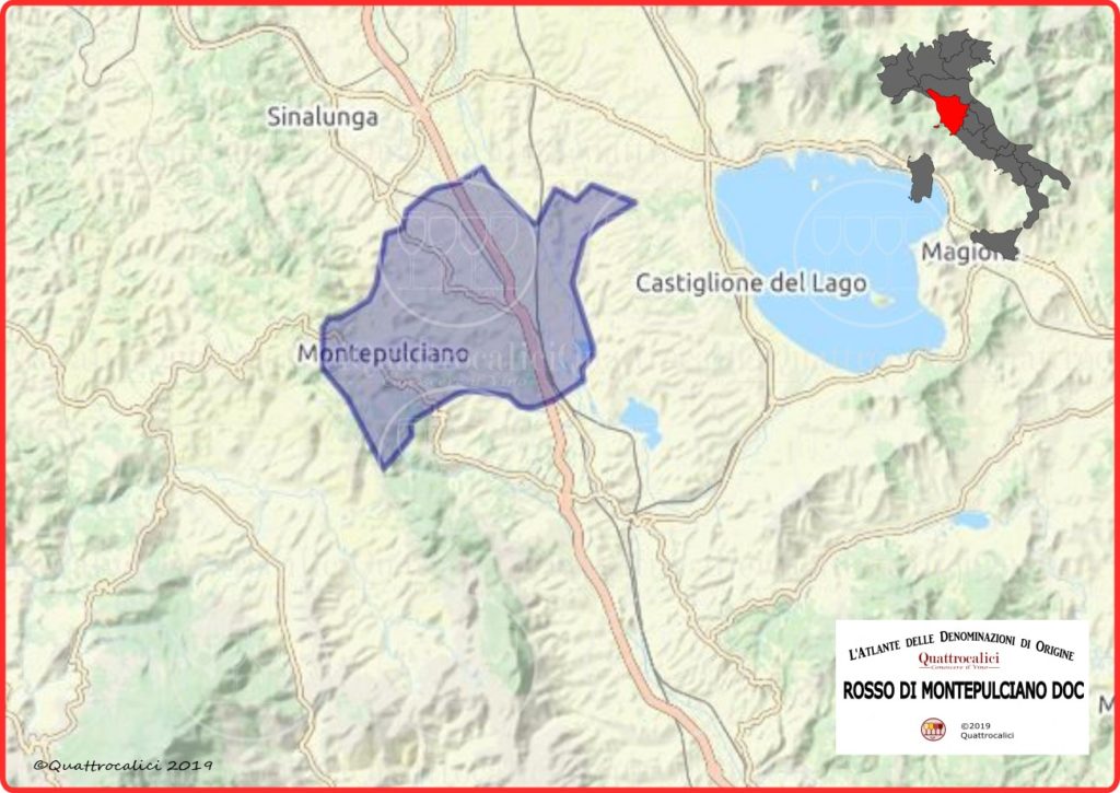 Cartina Rosso di Montepulciano DOC