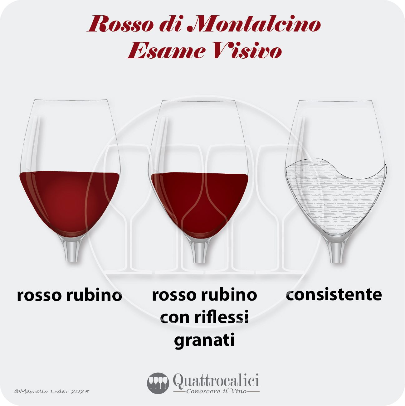 L'esame visivo dei vini Rosso di Montalcino