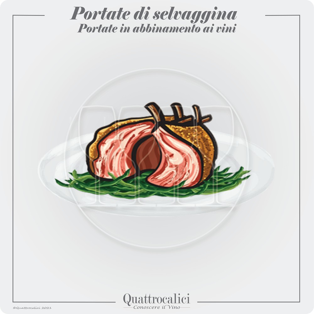 secondi piatti di selvaggina e vini in abbinamento