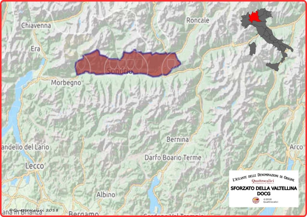 sforzato o sfursat valtellina docg cartina