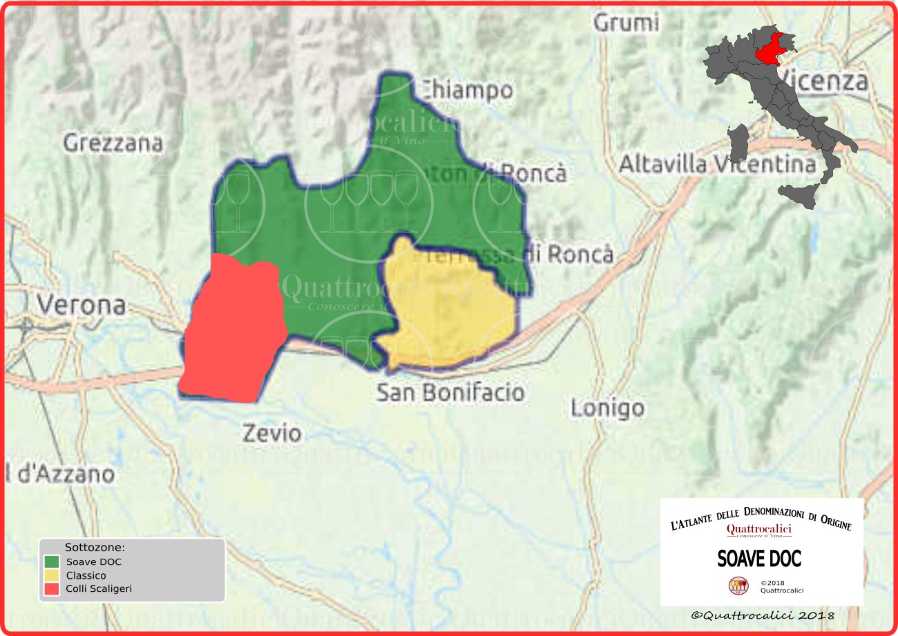 Cartina Soave DOC