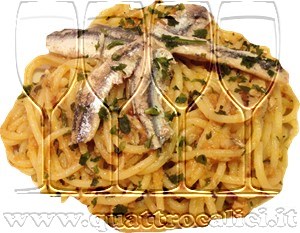 Spaghetti con acciughe
